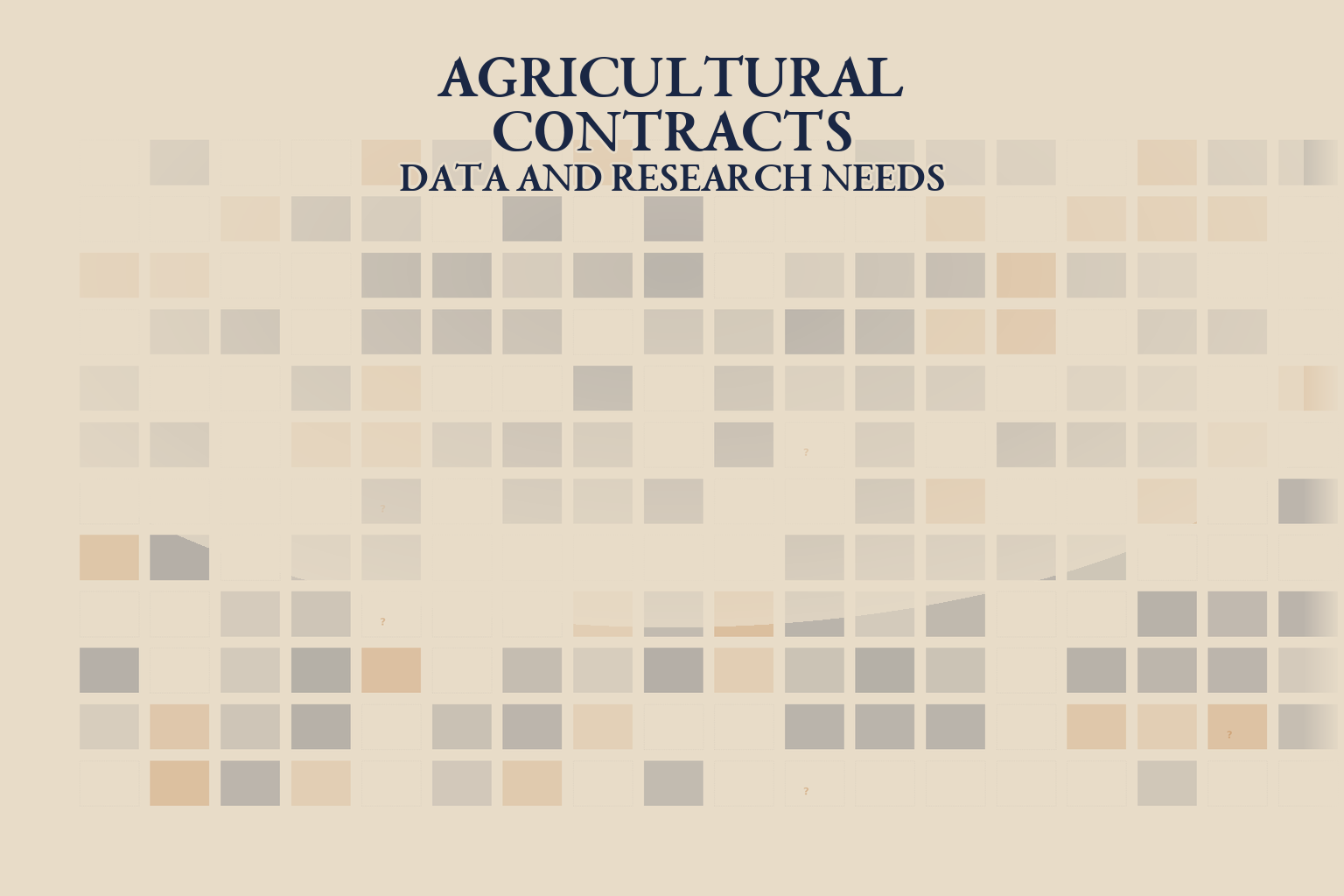Agricultural contracts data and research needs
