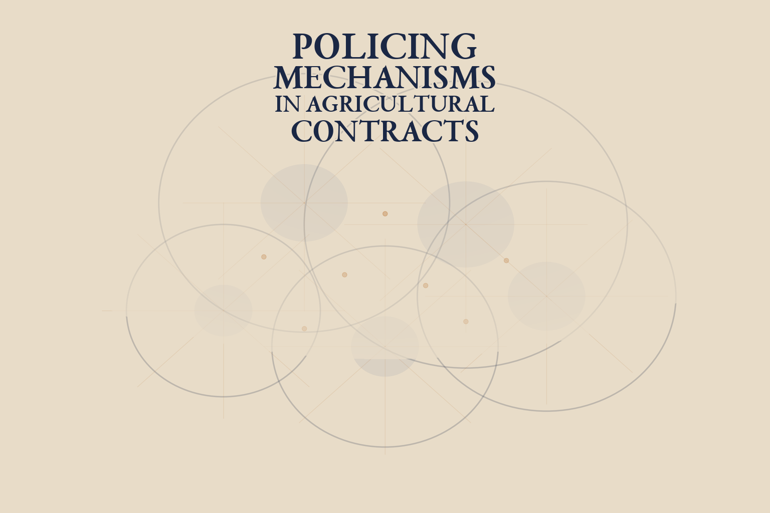 Policing mechanisms in agricultural contracts